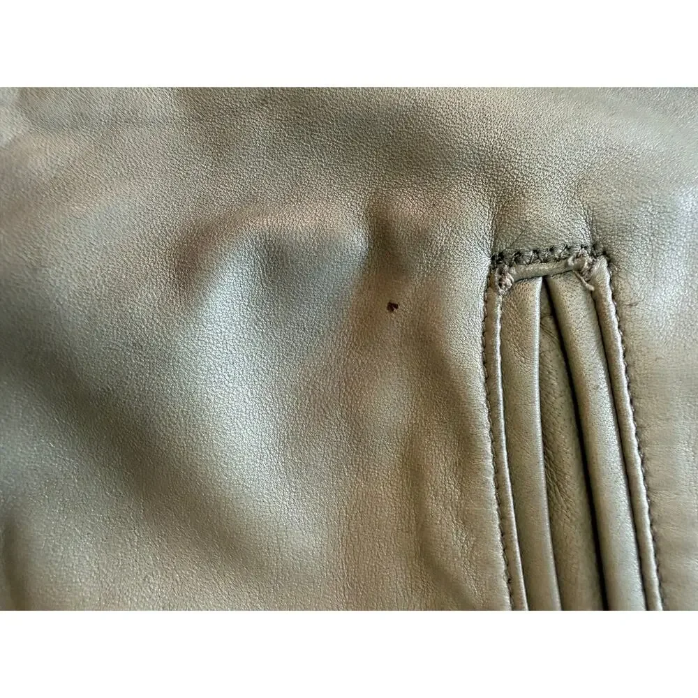 Rag & Bone Olive Green Lambs Leather Shorts - Picture 6 of 8